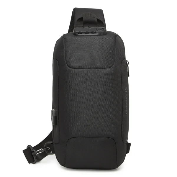 Wozinsky Premium Single Shoulder Anti-Theft City Backpack with Organizer and USB - Blackeng
