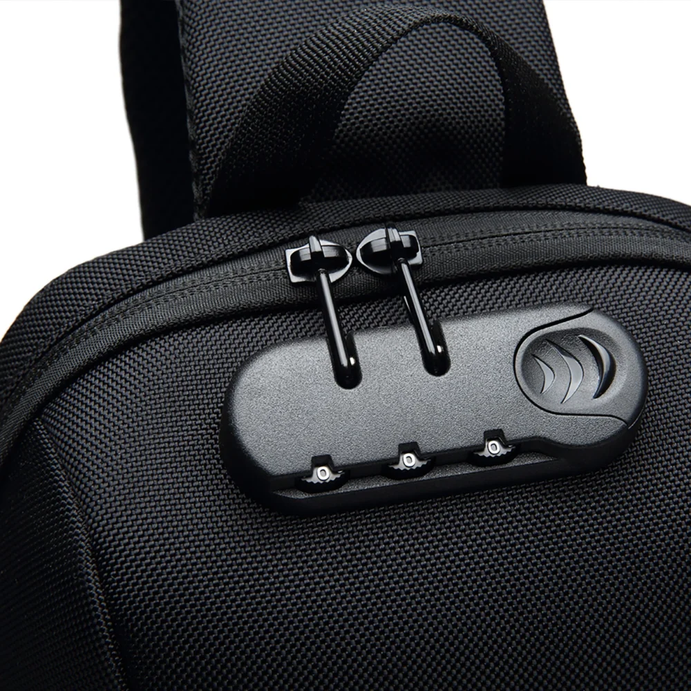 Wozinsky Premium Single Shoulder Anti-Theft City Backpack with Organizer and USB - Blackeng