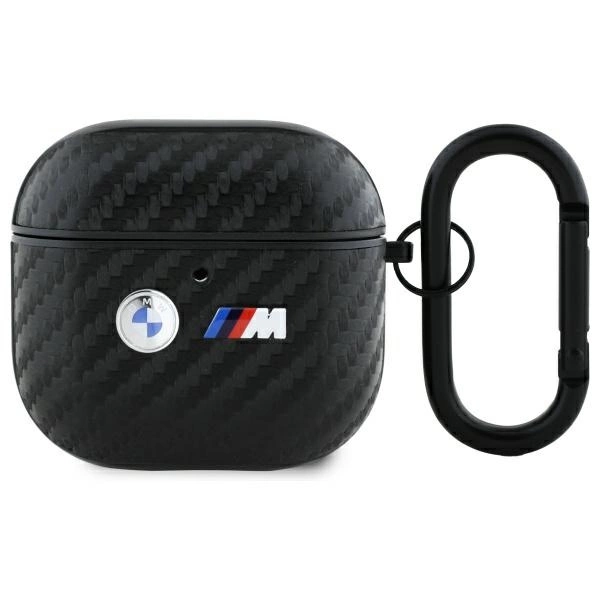 BMW Carbon Double Metal Logo Case for AirPods 4 - Blackeng