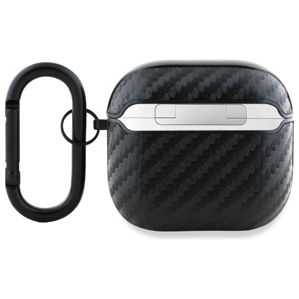 BMW Carbon Double Metal Logo Case for AirPods 4 - Blackeng