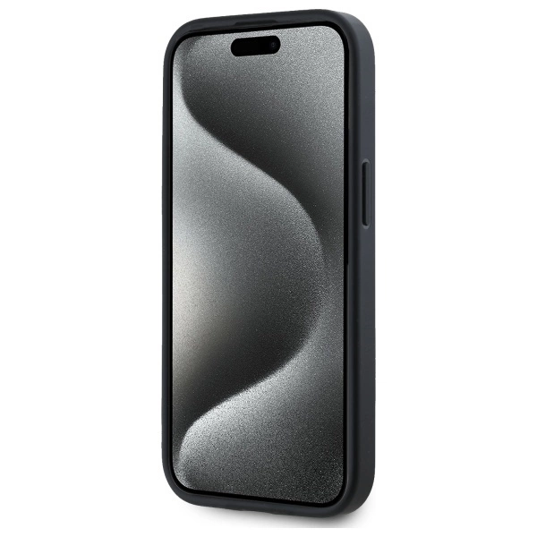 DKNY Grained Metal Logo MagSafe iPhone 15 Case - Beigeeng