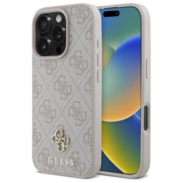 Guess Small Classic MagSafe iPhone 16 Pro Case - Pinkeng