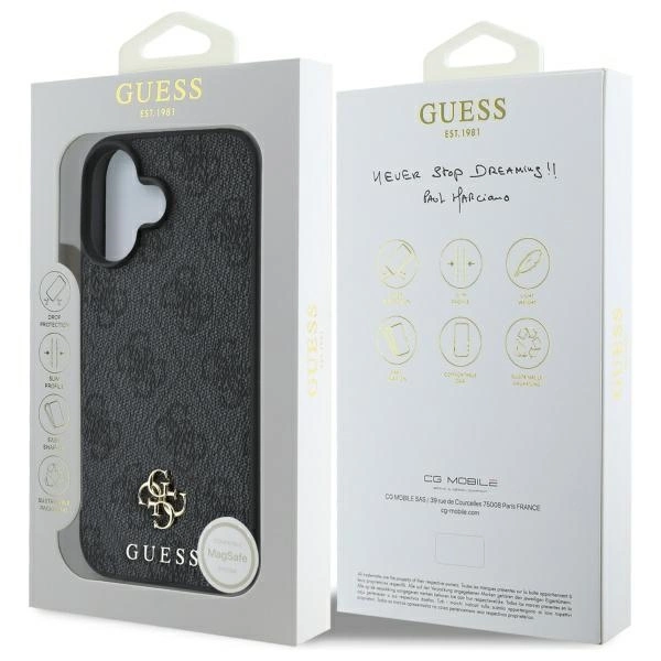 Guess Small Classic MagSafe case for iPhone 16 - blackeng