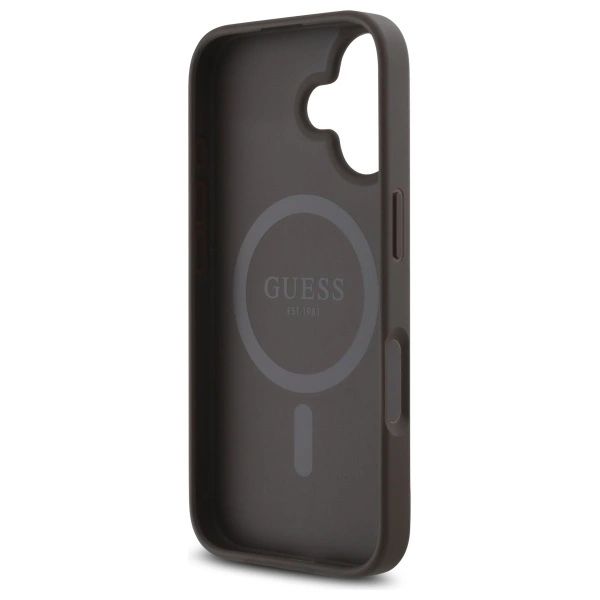 Guess 4G Small Classic MagSafe iPhone 16 Case - Browneng