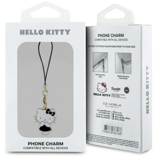 Hello Kitty Charm Kitty Cute Pendant - Blackeng
