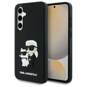 Karl Lagerfeld 3D Rubber Karl&Choupette Case for Samsung Galaxy S24 FE - Blackeng