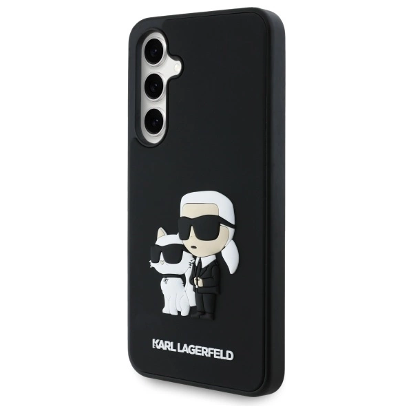 Karl Lagerfeld 3D Rubber Karl&Choupette Case for Samsung Galaxy S24 FE - Blackeng