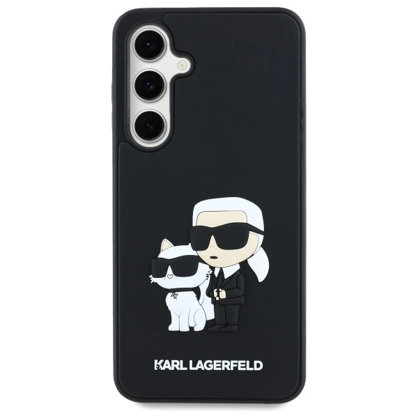 Karl Lagerfeld 3D Rubber Karl&Choupette Case for Samsung Galaxy S24 FE - Blackeng