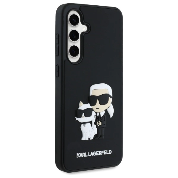 Karl Lagerfeld 3D Rubber Karl&Choupette Case for Samsung Galaxy S24 FE - Blackeng