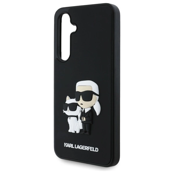 Karl Lagerfeld 3D Rubber Karl&Choupette Case for Samsung Galaxy S24 FE - Blackeng