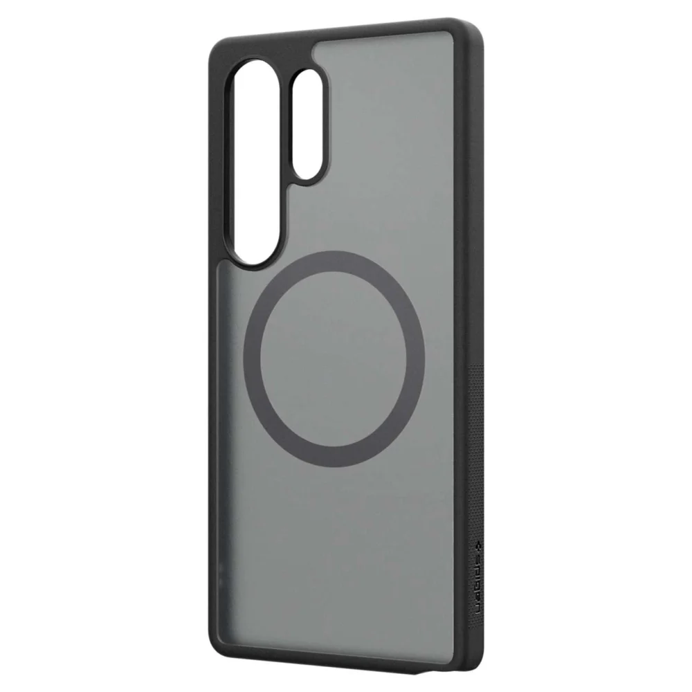 Spigen Capella GP-FPS938PGBJW Silicone Case with MagFit Magnetic Ring for Samsung Galaxy S25 Ultra - Blackeng