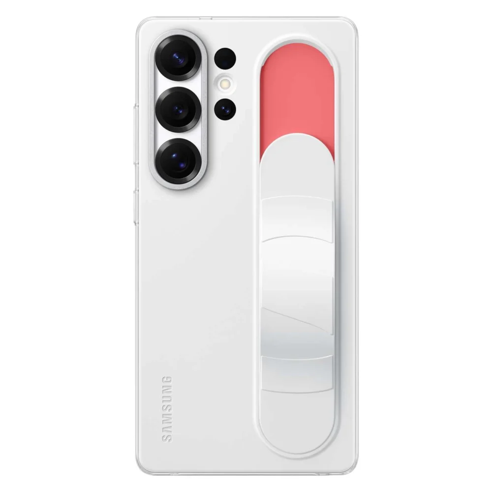 Samsung Standing Grip Case EF-GS938CWEGWW Silicone Case with Holder / Stand for Samsung Galaxy S25 Ultra - Whiteeng