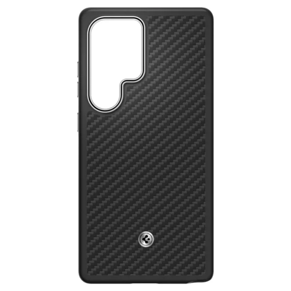 Spigen Enzo Aramid GP-FPS938PGABW Silicone Case with Built-in MagFit Ring for Samsung Galaxy S25 Ultra - Blackeng