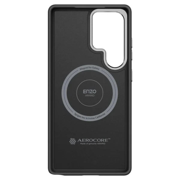 Spigen Enzo Aramid GP-FPS938PGABW Silicone Case with Built-in MagFit Ring for Samsung Galaxy S25 Ultra - Blackeng