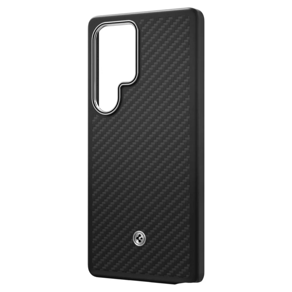 Spigen Enzo Aramid GP-FPS938PGABW Silicone Case with Built-in MagFit Ring for Samsung Galaxy S25 Ultra - Blackeng