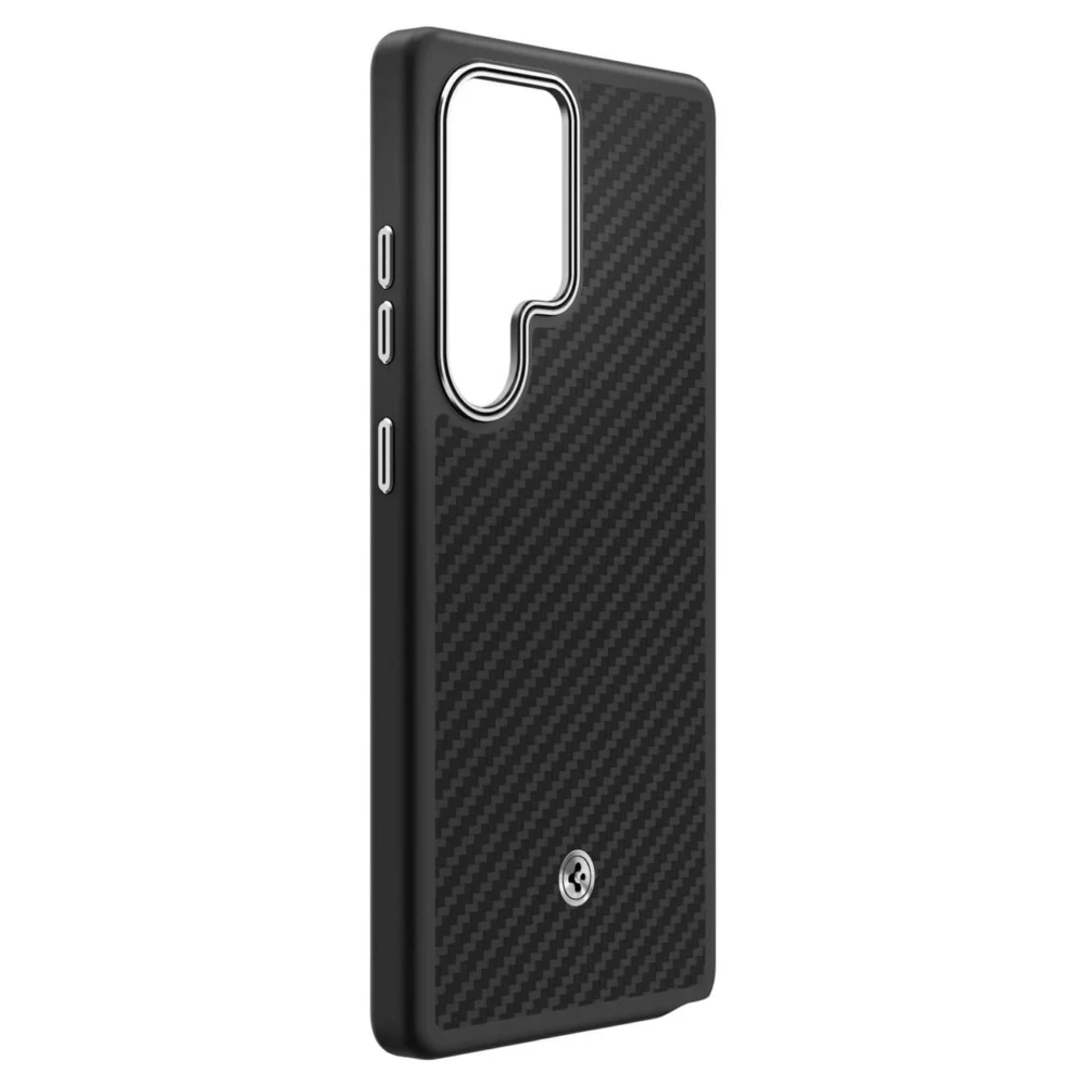 Spigen Enzo Aramid GP-FPS938PGABW Silicone Case with Built-in MagFit Ring for Samsung Galaxy S25 Ultra - Blackeng