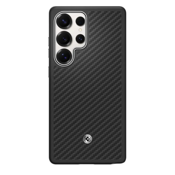 Spigen Enzo Aramid GP-FPS938PGABW Silicone Case with Built-in MagFit Ring for Samsung Galaxy S25 Ultra - Blackeng