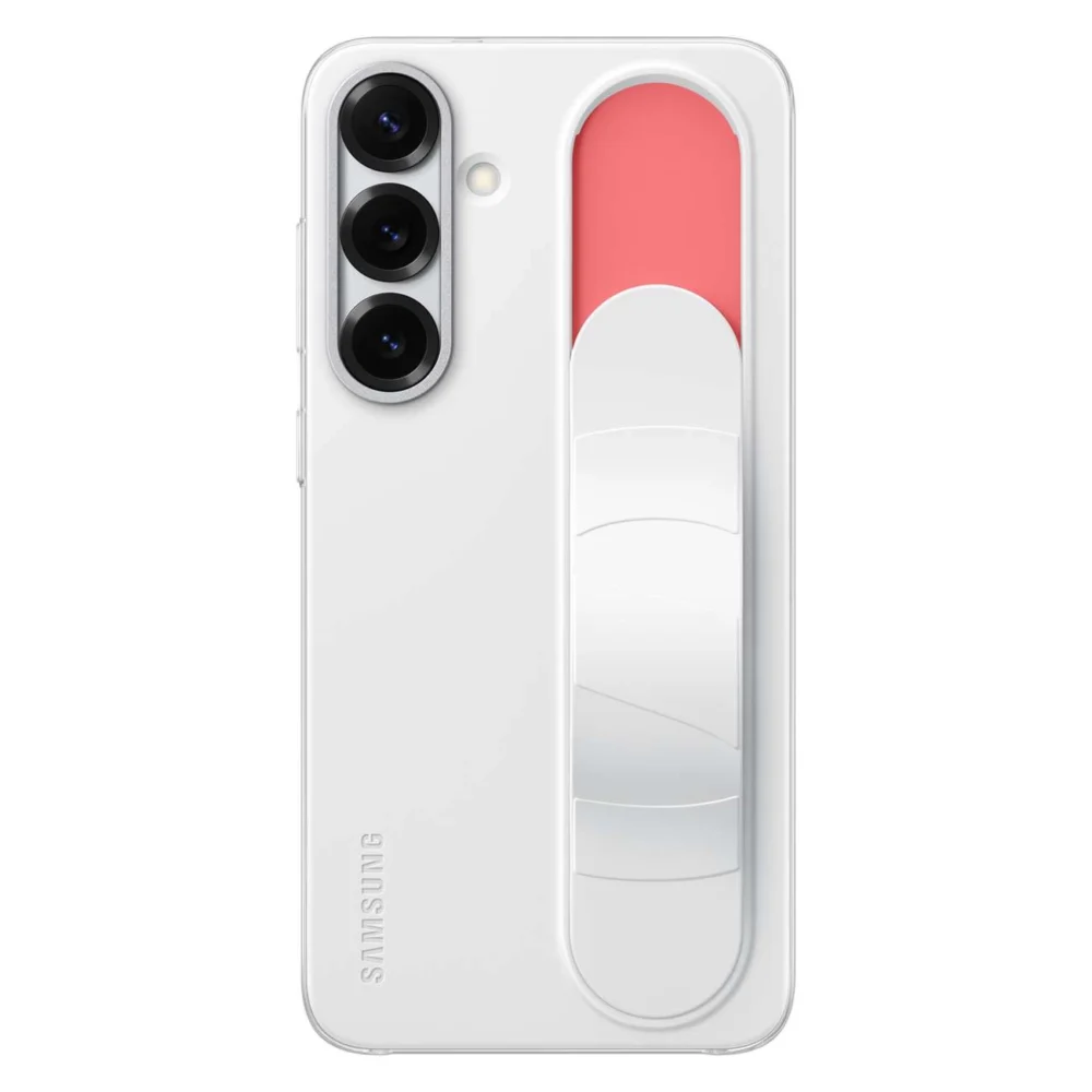 Samsung Standing Grip Case EF-GS936CWEGWW Silicone Case with Holder / Stand for Samsung Galaxy S25+ - Whiteeng
