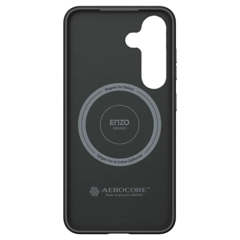 Spigen Enzo Aramid GP-FPS936PGABW Silicone Case with Built-in MagFit Ring for Samsung Galaxy S25+ - Blackeng