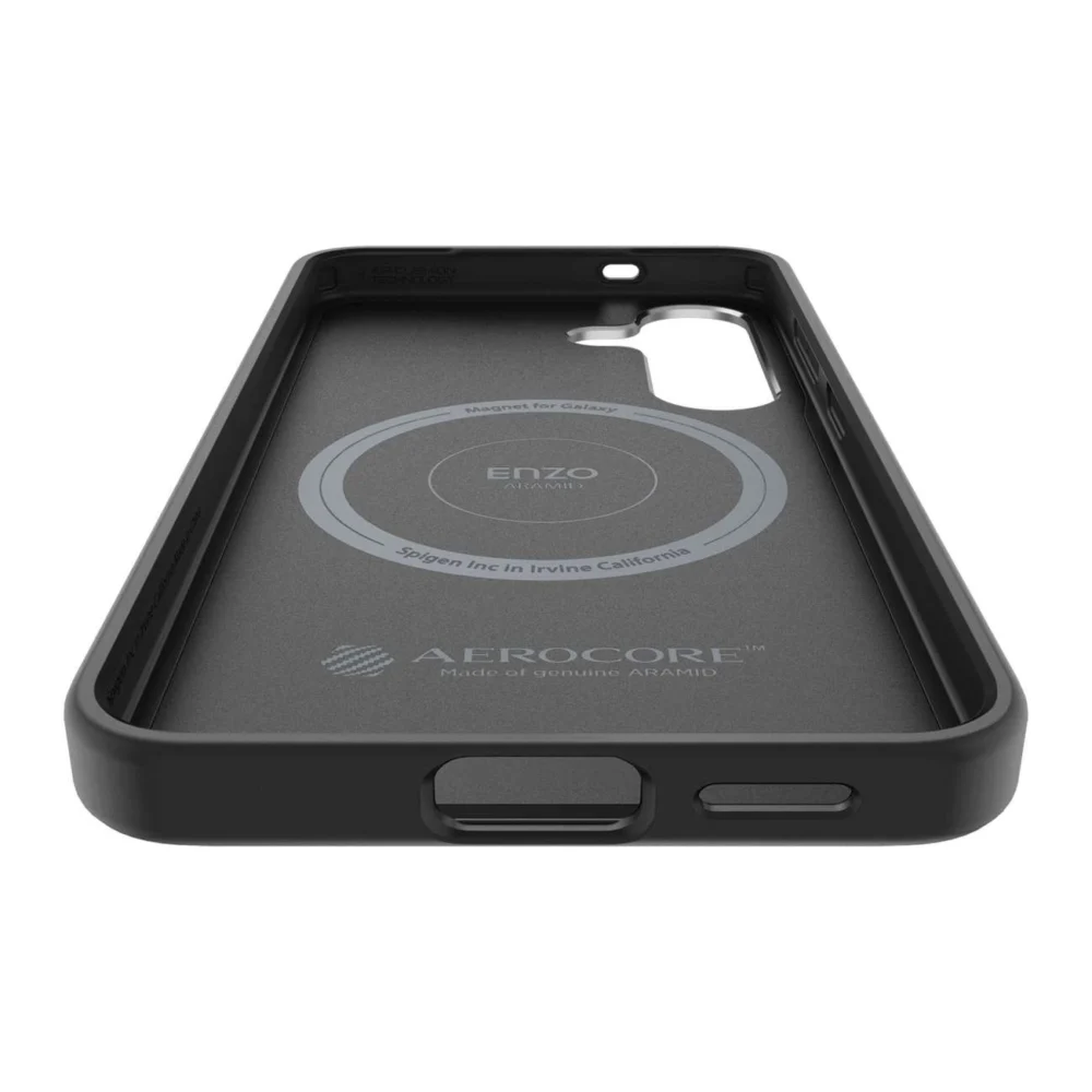 Spigen Enzo Aramid GP-FPS936PGABW Silicone Case with Built-in MagFit Ring for Samsung Galaxy S25+ - Blackeng