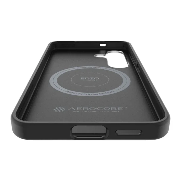 Spigen Enzo Aramid GP-FPS936PGABW Silicone Case with Built-in MagFit Ring for Samsung Galaxy S25+ - Blackeng