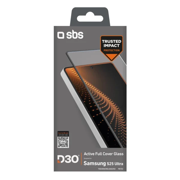 SBS Tempered Glass D3O with frame for Samsung Galaxy S25 Ultraeng