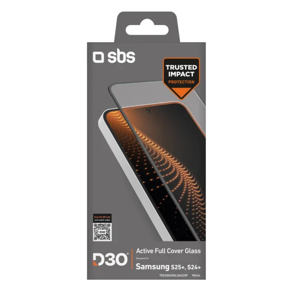 SBS Tempered Glass D3O with frame for Samsung Galaxy S25+ / S24+eng