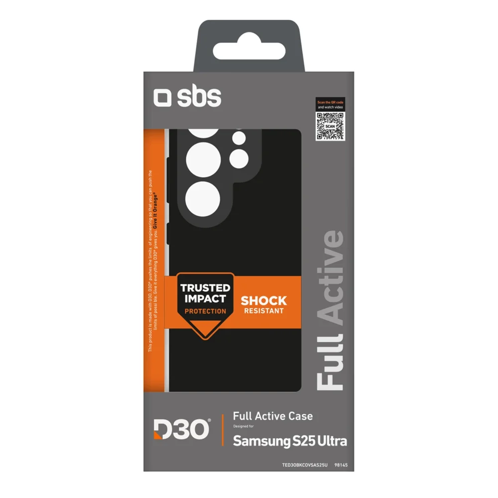SBS D3O Case for Samsung Galaxy S25 Ultra - Blackeng