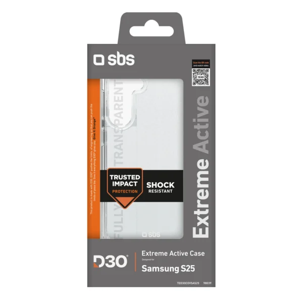 SBS D3O Case for Samsung Galaxy S25 - Transparenteng