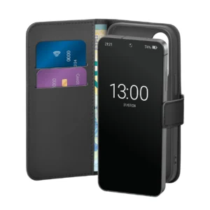 Puro Booklet Case with Flip and Wallet for Samsung Galaxy S25 - Blackeng