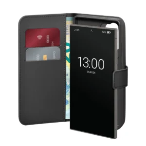 Puro Booklet Case with Flip and Wallet for Samsung Galaxy S25 Ultra - Blackeng