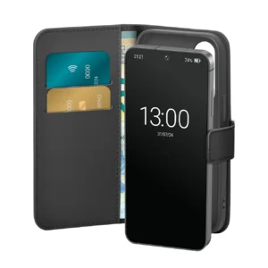 Puro Booklet Case with Flip and Wallet for Samsung Galaxy S25+ - Blackeng
