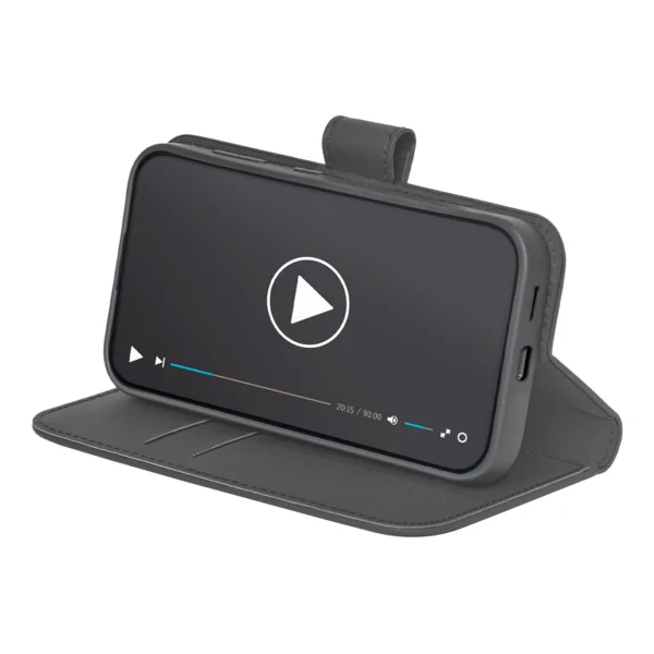 Puro Booklet Case with Flip and Wallet for Samsung Galaxy S25+ - Blackeng
