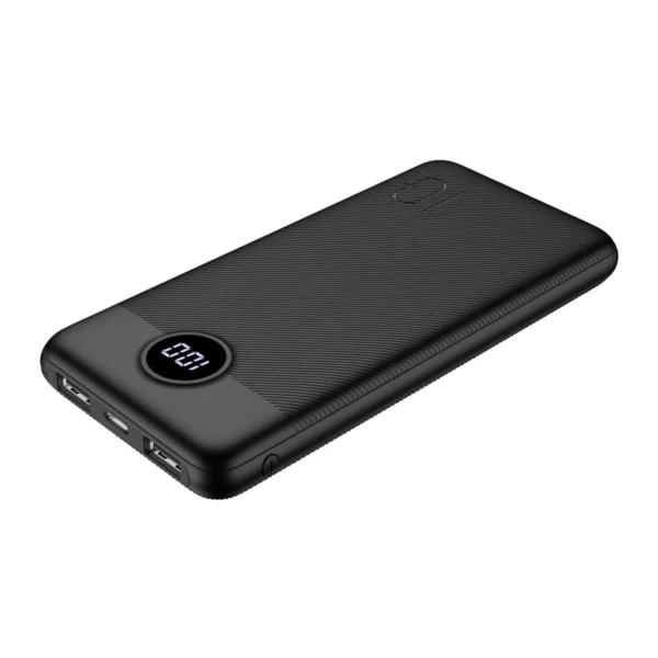 Powerbank Veger L10S (W1105PD) 10000mAh 20W 2A PD QC3.0 - blackeng