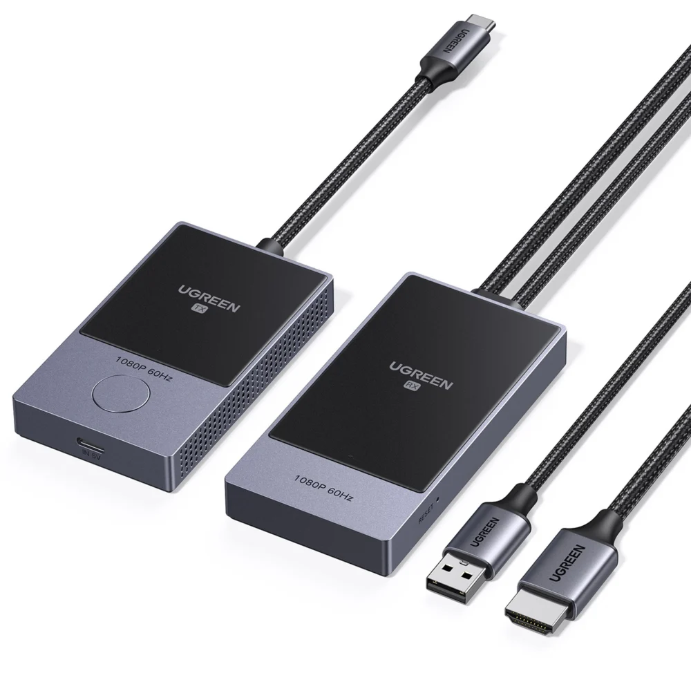 HDMI Transmitter Ugreen CM737 Wireless Transmitter and Receiver - Black and Silvereng