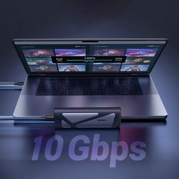 Ugreen CM767 M.2 NVMe/SATA SSD Disk Case - Silvereng