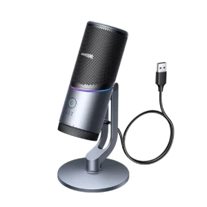 Ugreen CM769 Desktop Microphone with USB-A, RGB LED - Silvereng