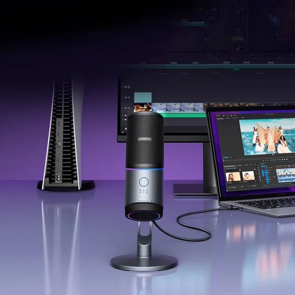 Ugreen CM769 Desktop Microphone with USB-A, RGB LED - Silvereng