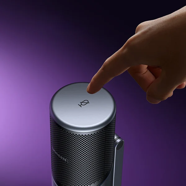 Ugreen CM769 Desktop Microphone with USB-A, RGB LED - Silvereng