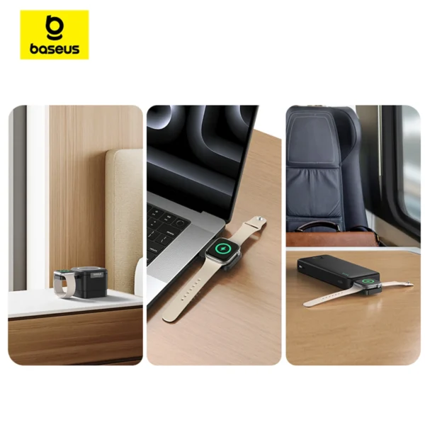 Baseus MagPro 2.5W Magnetic Inductive Charger for Apple Watch - Blackeng