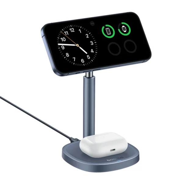 Baseus Orbit 2 Pro MagSafe Qi2 20W 2 in 1 Inductive Charger with Cooling - Grayeng