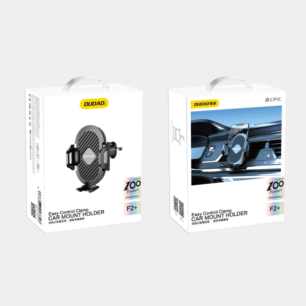 Dudao F2+ smartphone holder for air vent, clamp - blackeng