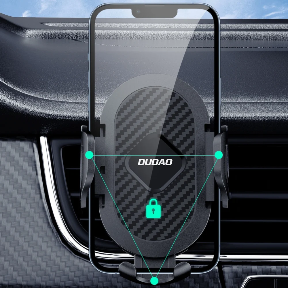 Dudao F2+ smartphone holder for air vent, clamp - blackeng