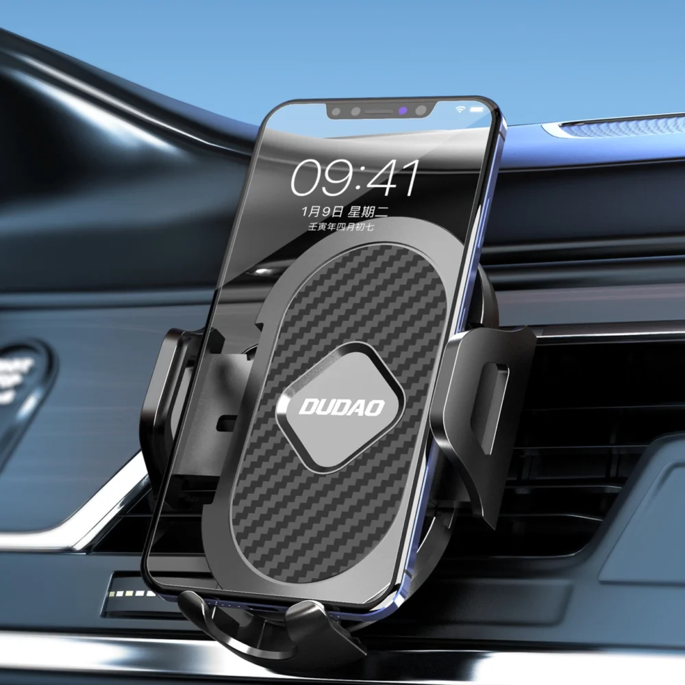 Dudao F2+ smartphone holder for air vent, clamp - blackeng