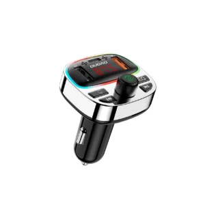 Dudao R2PRO+ Transmitter with PD25W Bluetooth 5.3 RGB Charging Ports - Black and Silvereng