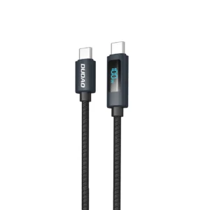Dudao L7C USB-C - USB-C 100W Cable with LED Display 1m - Blackeng