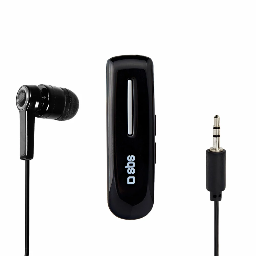 SBS TECLIPHEADSETBTK Wireless Earphone with Clip - Blackeng