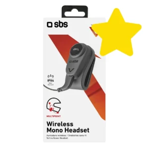SBS TEEARSETMONOMOTOBTK mono wireless headset for motorcycle helmet - blackeng