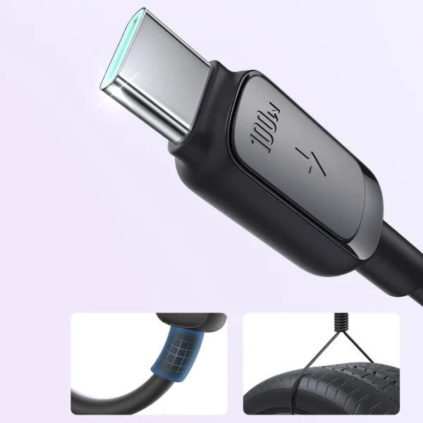 Joyroom Multi-Color Series A14 USB-C / USB-C 100W Cable 1.2m - Blackeng