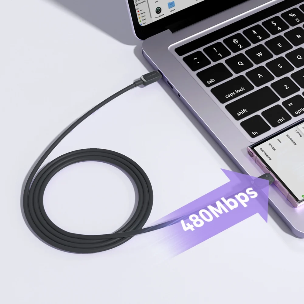Joyroom Multi-Color Series A14 USB-C / USB-C 100W Cable 1.2m - Blackeng